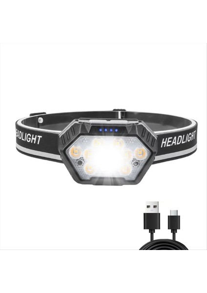 Süper Parlak Far Hareket Sensörü LED Kafa El Feneri Kamp Balıkçılık Kafa Işık Su Geçirmez Alın Far (Yurt Dışından)