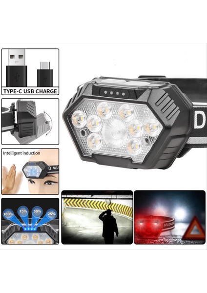 Süper Parlak Far Hareket Sensörü LED Kafa El Feneri Kamp Balıkçılık Kafa Işık Su Geçirmez Alın Far (Yurt Dışından) fırsatları