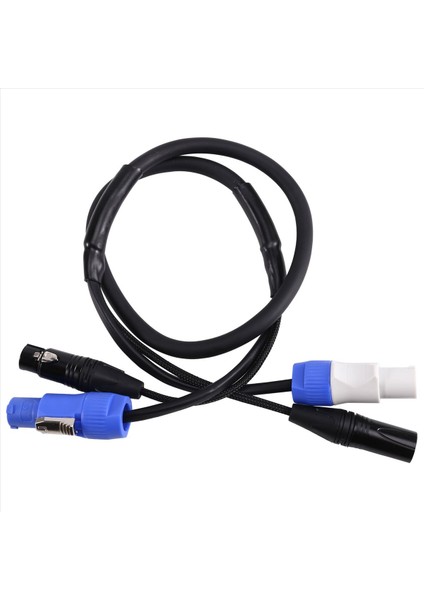 Esnek Powercon Combo Kablo 1m Xlr DMX512 Güç Kombinasyon Kablosu 3 x 1 5mm Sahne Aydınlatması Için Hareketli Kafa (Yurt Dışından)