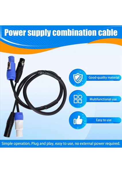 Esnek Powercon Combo Kablo 1m Xlr DMX512 Güç Kombinasyon Kablosu 3 x 1 5mm Sahne Aydınlatması Için Hareketli Kafa (Yurt Dışından) fırsatları