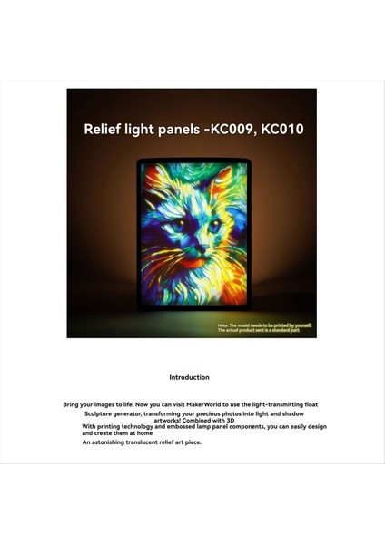 Cmyk LED Arka Işık Kurulu Pla Temel Cmyk Litofan Paketi 3D Baskı Litofan Fotoğraf LED Kiti LED Işık Paneli (Yurt Dışından) modelleri