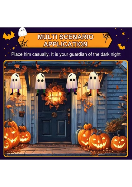 3 Adet Cadılar Bayramı Asılı Hayaletler Yarasa Çizgili Çoraplar Hayalet Süsler Parlayan Ürkütücü Hayalet Cadı Şapkası Işıkları (Yurt Dışından) fırsatları