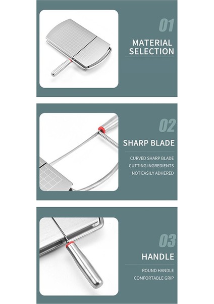 Paslanmaz Çelik Çok Amaçlı Ölçekli Dilimleyici Peynir Dilimleyici Ev Pişirme Aleti Peynir, Tereyağı, Sosis Için Uygun (Yurt Dışından) fırsatları