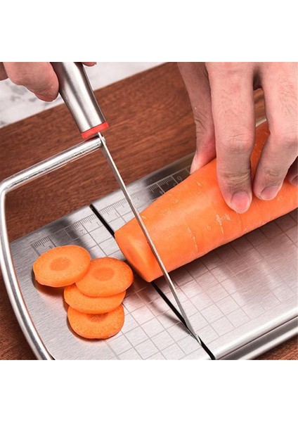 Paslanmaz Çelik Çok Amaçlı Ölçekli Dilimleyici Peynir Dilimleyici Ev Pişirme Aleti Peynir, Tereyağı, Sosis Için Uygun (Yurt Dışından) indirimleri