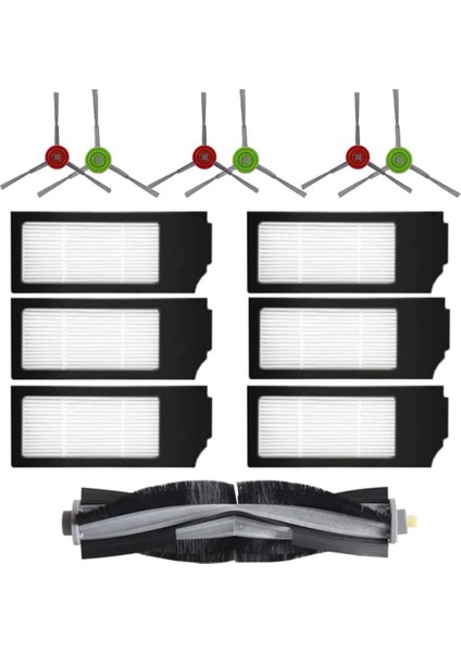 Ecovacs Ecovacs Deebot X1PLUS/ECOVACS Deebot T10 Plus Emme Istasyonu, Ana Fırça, Filtreler, Yan Fırça Için Aksesuar Kiti (Yurt Dışından)