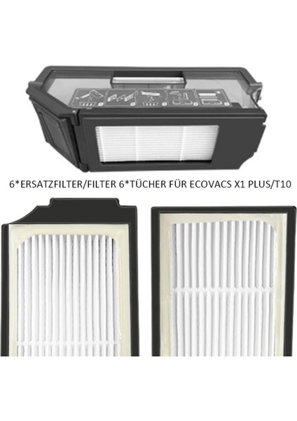 Ecovacs Ecovacs Deebot X1PLUS/ECOVACS Deebot T10 Plus Emme Istasyonu, Ana Fırça, Filtreler, Yan Fırça Için Aksesuar Kiti (Yurt Dışından) indirimleri
