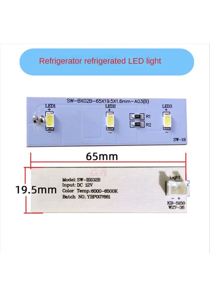 2 Adet Buzdolabı LED Işık Electrolux Dondurucu Parçaları Için ZBE2350HCA Işık Çubuğu SW-BX02B Yedek LED Şerit Çubuğu (Yurt Dışından) fiyatları