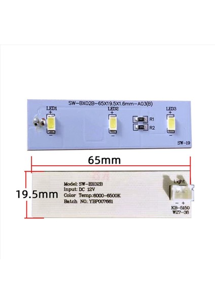 2 Adet Buzdolabı LED Işık Electrolux Dondurucu Parçaları Için ZBE2350HCA Işık Çubuğu SW-BX02B Yedek LED Şerit Çubuğu (Yurt Dışından) modelleri