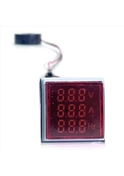 3x LED Dijital Voltmetre Ampermetre Hertz Metre AC6-500V Sinyal Işıkları Gerilim Akım Frekans Ölçer Göstergesi Test Cihazı Kırmızı (Yurt Dışından) indirimleri