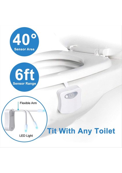 Mini Insan Kızılötesi Sensör Işığı LED Gece Işık Çubuğu Tuvalet 16 Renkli Banyo Renkli Hareket Gece Işığı (Yurt Dışından) fiyatları