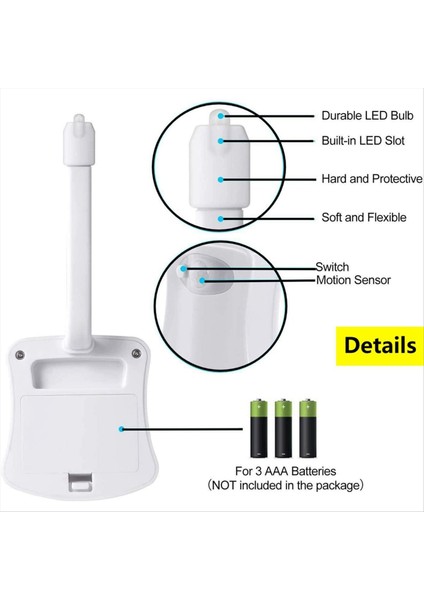 Mini Insan Kızılötesi Sensör Işığı LED Gece Işık Çubuğu Tuvalet 16 Renkli Banyo Renkli Hareket Gece Işığı (Yurt Dışından) fırsatları