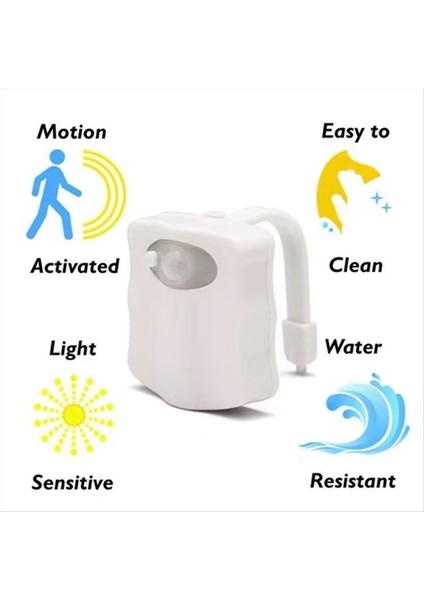 Mini Insan Kızılötesi Sensör Işığı LED Gece Işık Çubuğu Tuvalet 16 Renkli Banyo Renkli Hareket Gece Işığı (Yurt Dışından) indirimleri