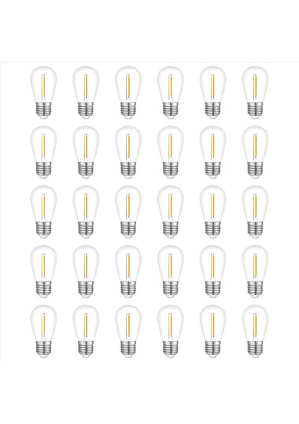 90&#39 Lı Paket Dış Mekan Dize Ampuller Su Geçirmez S14 Yedek Ampul E26 Tabanı Sıcak Beyaz (Yurt Dışından) fiyatları