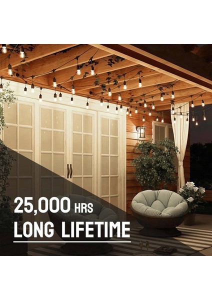 90&#39 Lı Paket Dış Mekan Dize Ampuller Su Geçirmez S14 Yedek Ampul E26 Tabanı Sıcak Beyaz (Yurt Dışından) indirimleri