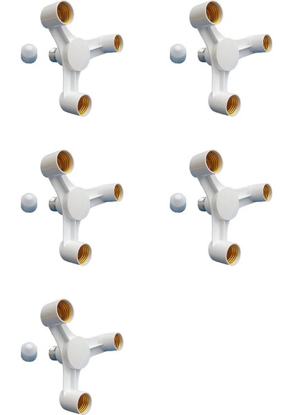 5x 3ın1 E27 To E27 Genişletilmiş LED Lamba Ampuller Soket Splitter Adaptör Tutucu Fotoğraf Stüdyosu Fotoğrafçılığı Için (Yurt Dışından)