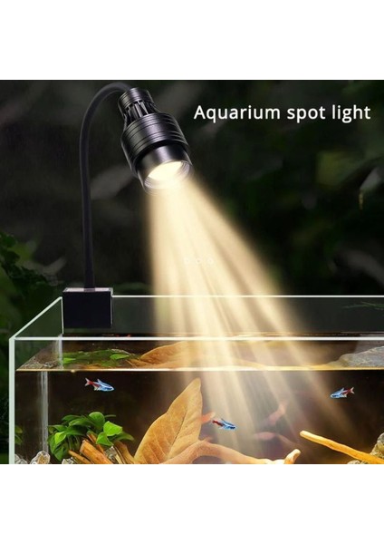 12W Akvaryum LED Işık Ayarlanabilir Odak Su Geçirmez Akvaryumlar Balık Tankları Spot Klipsli Süper Ince (Yurt Dışından) indirimleri