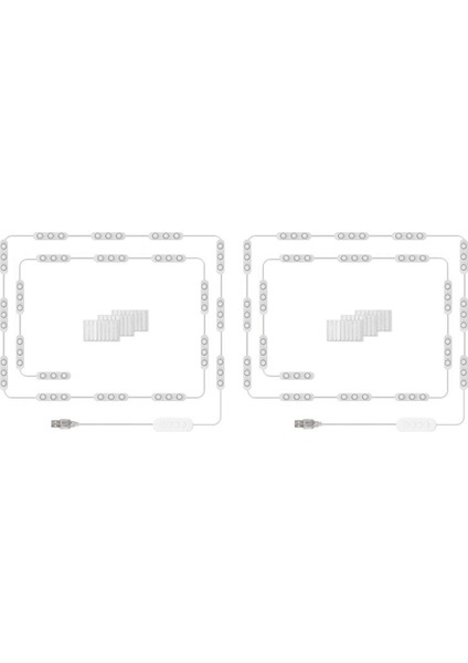 2x LED Vanity Işıklar Ayna Işıkları Makyaj Vanity Için 20X3 Led&#39 Ler USB 5V 3 Renkli Ayna Işıkları Ayna Dahil Değil (Yurt Dışından)