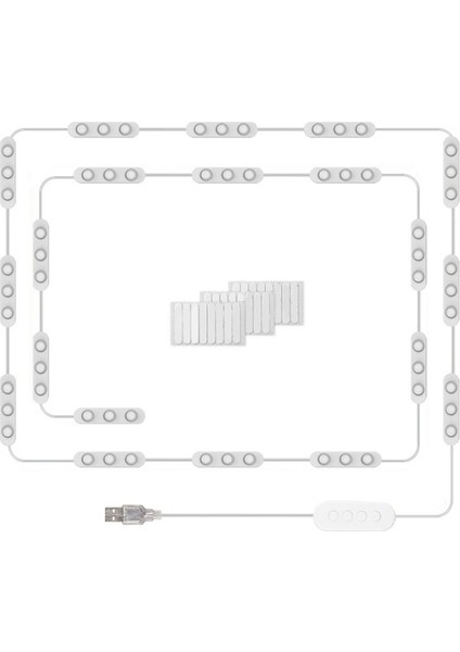 2x LED Vanity Işıklar Ayna Işıkları Makyaj Vanity Için 20X3 Led&#39 Ler USB 5V 3 Renkli Ayna Işıkları Ayna Dahil Değil (Yurt Dışından) fiyatları