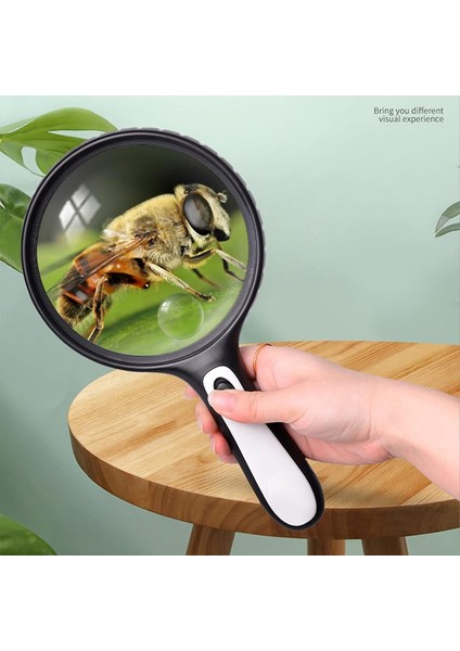 El Tipi LED Büyüteç 3-30X/60X Okuma Yaşlıları ve El Sanatları Için Büyük Işıklı Büyüteç (Yurt Dışından) indirimleri