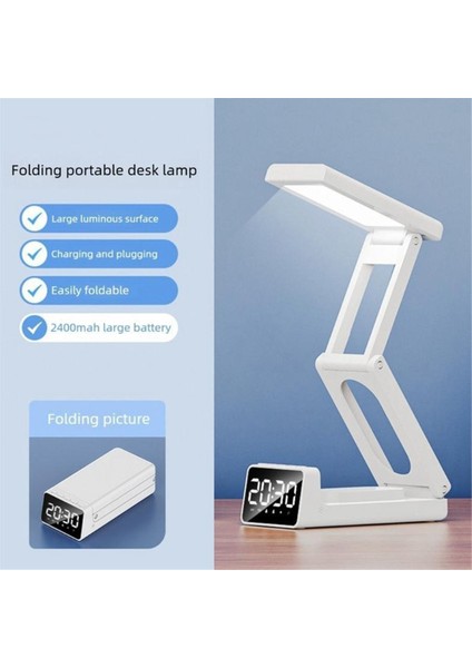 Çok Fonksiyonlu Sessiz Çalar Saat Katlanır Taşınabilir Tasarım Gece Okuma Seyahat Için Gece Lambası Özelliği (Yurt Dışından) fırsatları