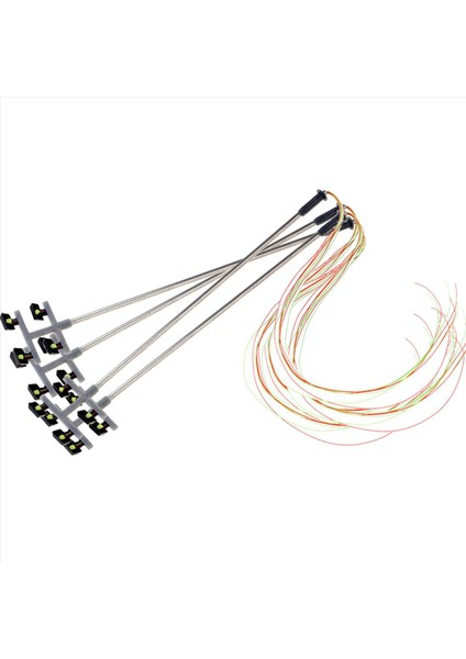 24 Pcs Ho Ölçekli Model Aydınlatma Kulesi Kule Işıkları Model Işıklar Düzeni Elektrik Direği Tren/bahçe/oyun Alanı/stadyum (Yurt Dışından) modelleri