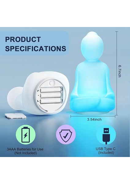 Farkındalık Solunum Buda Rehberli Görsel Solunum Meditasyon Işık Görsel Aracı Nefesinizi Yavaşlatmak Için 2 Adet (Yurt Dışından) fiyatları