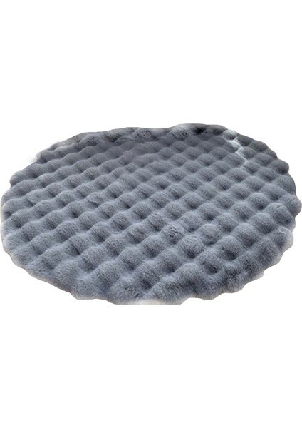 Oturma Odası Için Yuvarlak Halılar Peluş Zemin Matı Yumuşak Alan Halıları Yatak Odası Başucu Tüylü Mat Halı Oda Dekoru, Gri, 1X1M (Yurt Dışından) fiyatları