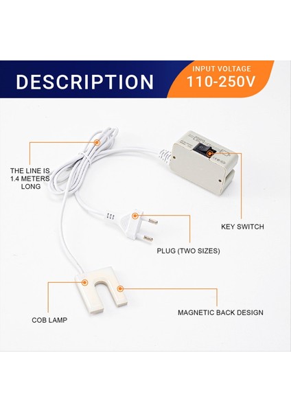 Dikiş Makinesi Işığı U Şekli Endüstriyel Aydınlatma Lambası Matkap Presleri Tezgahları Için Manyetik Çalışma Işığı Abd Tak (Yurt Dışından) indirimleri