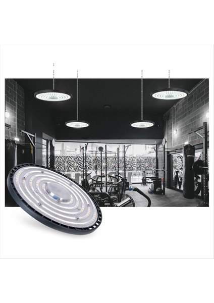 Ultra Parlaklık LED High Bay Light Ufo Depo Garaj IP65 Su Geçirmez Gym Ac 220V Fabrika Aydınlatma 100W, A (Yurt Dışından) fırsatları