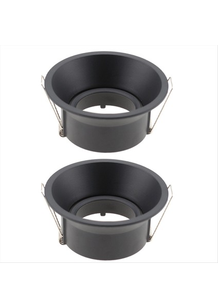 LED Tavan Işık Armatürleri Yuvarlak Kare Gömme MR16 GU10 Fikstür Siyah Ayarlanabilir LED Tavan Noktası Işık Çerçevesi Siyah (Yurt Dışından)