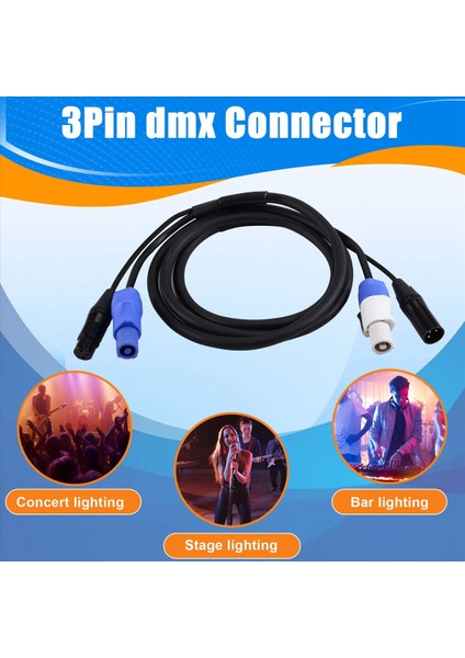 Esnek Powercon Combo Kablo 2 M Xlr DMX512 Güç Kombinasyon Kablosu 3 x 1 5mm Sahne Aydınlatma Hareketli Kafa Için (Yurt Dışından) indirimleri