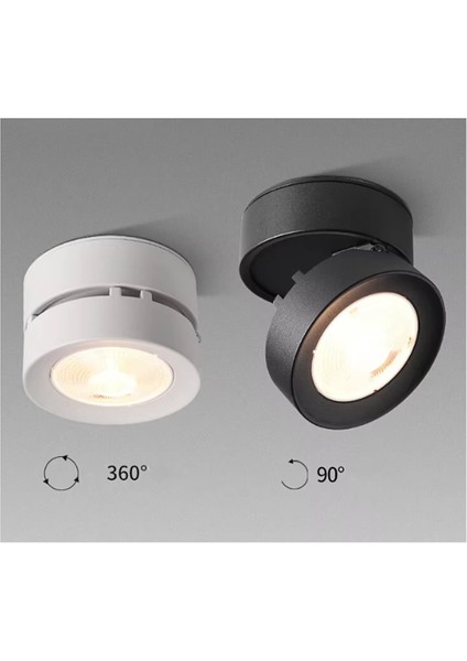 LED Sıva Katlanabilir Tavan Işık Spot 7W Ev Iş Siyah Için Monte Alüminyum Tavan Spotlar Lamba (Yurt Dışından) fiyatları