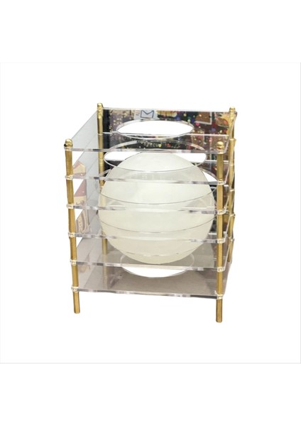 LED Aydınlatma Çok Katmanlı Akrilik Lamba Dıy Sanatsal Ayışığı Glow Yatak Odası Oturma Odası Ofisler Için USB Şarj Lambası A (Yurt Dışından)