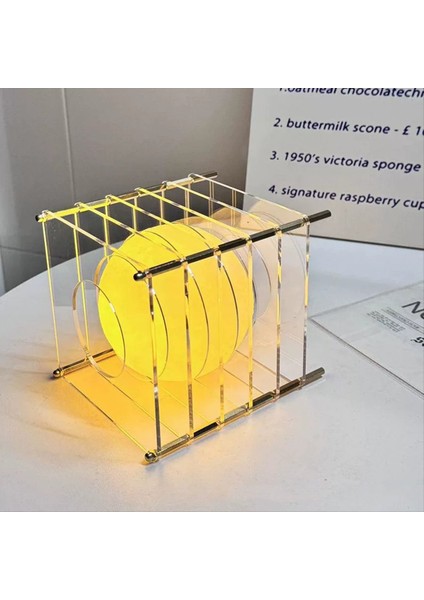 LED Aydınlatma Çok Katmanlı Akrilik Lamba Dıy Sanatsal Ayışığı Glow Yatak Odası Oturma Odası Ofisler Için USB Şarj Lambası A (Yurt Dışından) fırsatları