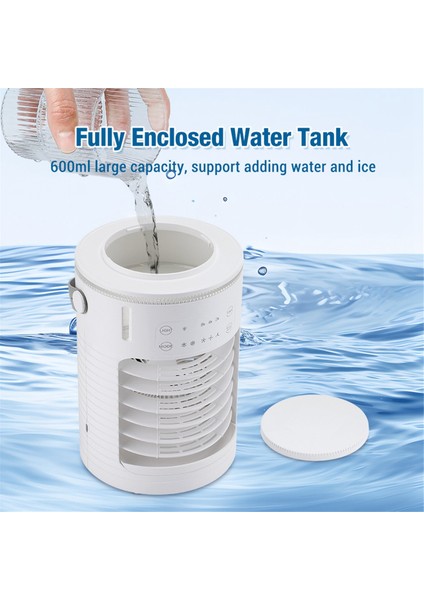 Yeni Zamanlayıcı Hava Soğutucu Renkli Atmosfer Işık Sprey Soğutma Masaüstü Klima Ev Ofis Su Soğutma Fanı (Yurt Dışından) fiyatları