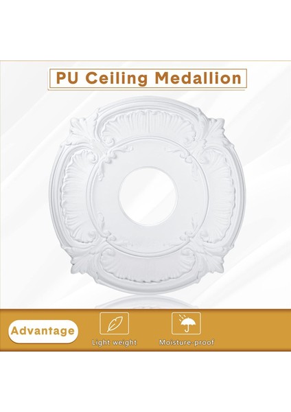 4 Parça Pu Tavan Madalyonu Dekoratif Tavan Vantilatörü Madalyonu Aydınlatma Armatürleri Için Tavan Vantilatörleri Avizeler 12 Inç Od (Yurt Dışından) fiyatları