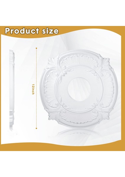 4 Parça Pu Tavan Madalyonu Dekoratif Tavan Vantilatörü Madalyonu Aydınlatma Armatürleri Için Tavan Vantilatörleri Avizeler 12 Inç Od (Yurt Dışından) fırsatları