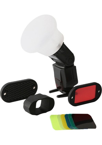 Canon Nikon Yongnuo Kamera Için Silikon Yumuşak Işık Gölge Modüler Flaş Aksesuarları (Yurt Dışından) modelleri
