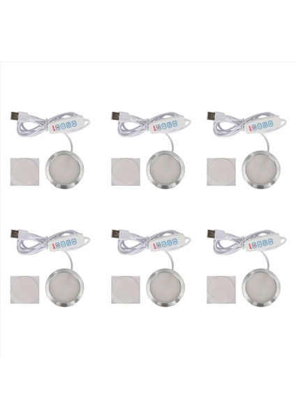 6x 3D Baskı Modeli LED Işık LED Spot 5 V Ultra-Ince Gece Lambası USB Ayarlanabilir LED Işık Garaj Seti Lambası (Yurt Dışından)