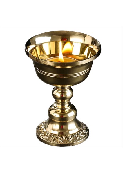 Pirinç Mum Fincan Serisi Budist Tibet Lamba Tutucu Düğün Ziyafet Ana Masa Dekorasyon Pirinç Tereyağı Lambası (Yurt Dışından)