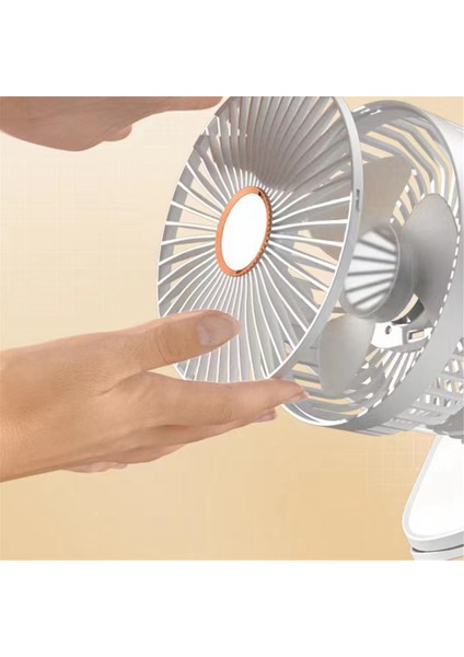 6 Inç Klipsli Fan 1200MAH USB Şarj Edilebilir Güçlü Rüzgar Gücü Mini Sessiz Kullanışlı Masaüstü Ofis Fanı, Mavi (Yurt Dışından) modelleri