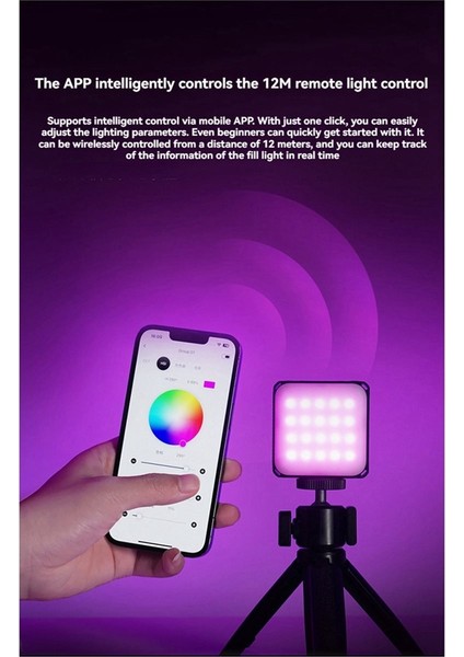 Vs5 Bi Bicolor LED Video Işığı 2500K-8500K Manyetik Cep Doldurma Işığı Telefon Dslr Kamera Için Soğuk Ayakkabı ile Mavi (Yurt Dışından) fırsatları