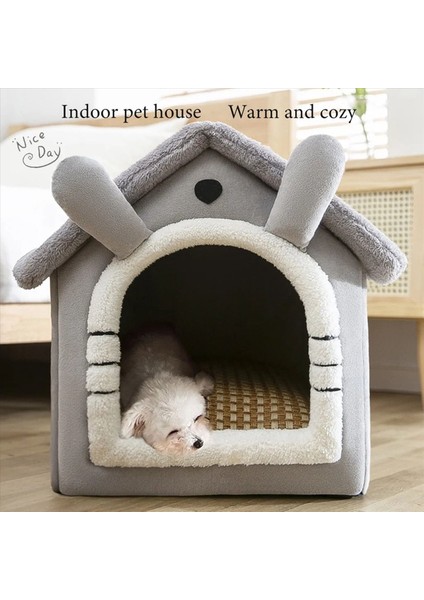 2x Kedi/köpek Yatağı Çıkarılabilir ve Yıkanabilir Katlanabilir Evcil Hayvan Uyku Yatağı Kedi Evi Köpek Kulübesi Köpek Evi Kapalı Kedi Yuvası S (Yurt Dışından) indirimleri