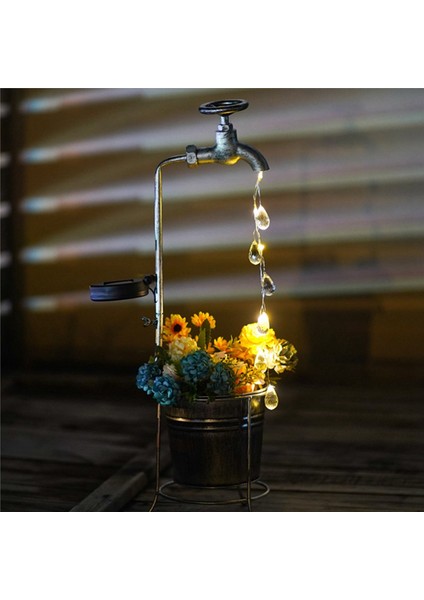 2x Güneş Enerjili Su Musluk Işıkları Su Geçirmez LED Ekici Lamba Veranda Yolu Geçit Çim Bahçe Için (Yurt Dışından) indirimleri