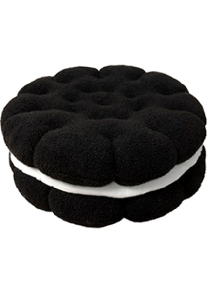 Yuvarlak Atma Yastığı Peluş Kurabiye Yer Minderi Bisküvi Kalın Oturma Minderi Yuvarlak Yer Yastığı Yoga Meditasyon Minderi-C (Yurt Dışından)