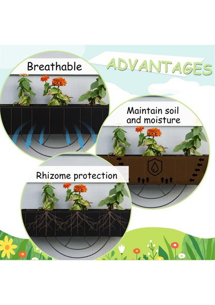 Saksılar Için 4 Adet 24 Inçlik Keçe Yedek Hindistan Cevizi Astarı, Asılı Sepetler Için Kumaş Astarlar, Dikdörtgen Dikim Kabı (Yurt Dışından) modelleri