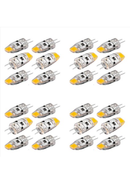 24PCS G4 LED Ampul 12V Dc Kısılabilir Cob LED G4 Ampul 15W Halojen Lambanın Değiştirilmesi Için 1 5W 360 Işın Açısı (Sıcak Beyaz) (Yurt Dışından)