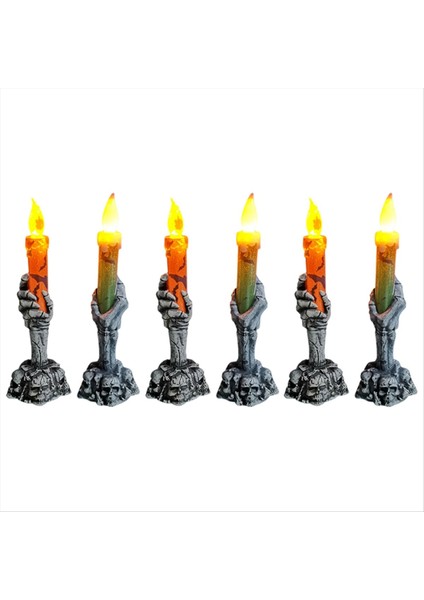 Cadılar Bayramı Iskeletleri Hayalet Parti Mumları Kabak Partisi Mutlu Cadılar Bayramı Partisi Ev Dekorasyonları (Yurt Dışından)