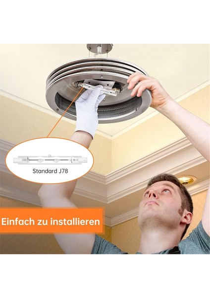 6 Adet R7S Halojen Çubuk 78 mm 100 W Kısılabilir Halojen Ampuller R7S Sıcak Beyaz 2800K 1800LM 230V J78 Halojen Projektör (Yurt Dışından) fırsatları