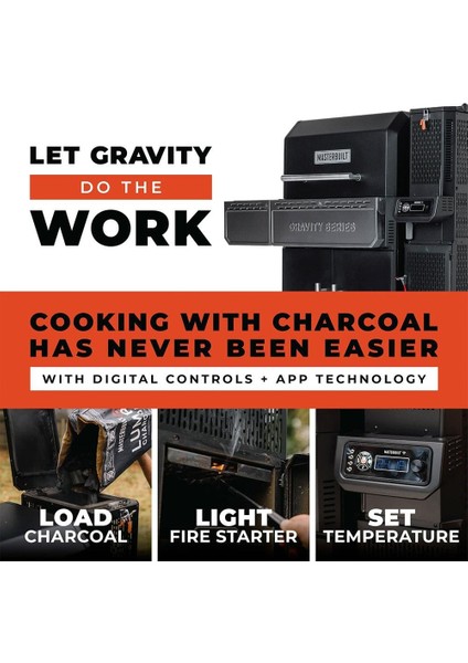 Gravity Serisi 1150 Dijital Kömürlü Smoker Mangal